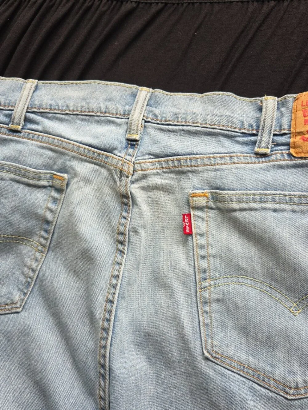 Levi’s 505 men’s regular fit straight leg jeans in a light blue wash